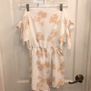 Off the shoulder floral romper